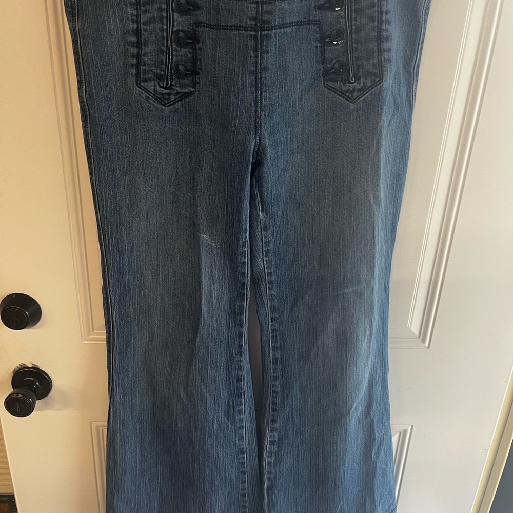Old Navy Blue Flare Wide Leg Jeans